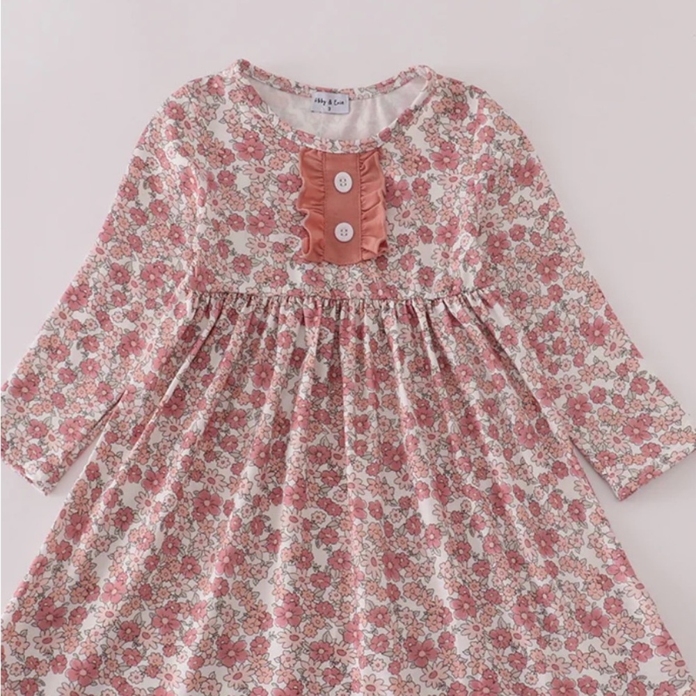 Floral Pink Kids Dress